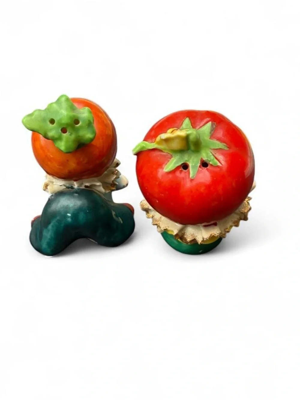 Vintage Japanese Tomato & Carrot Anthropomorphic Shaker Set